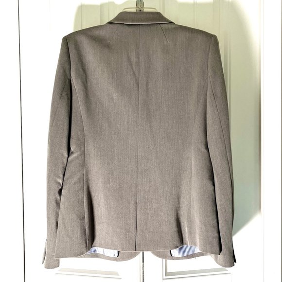 Career Blazer by Magaschoni Lined 2-Button in Heathered Gray (8) New with Tag - Picture 5 of 12